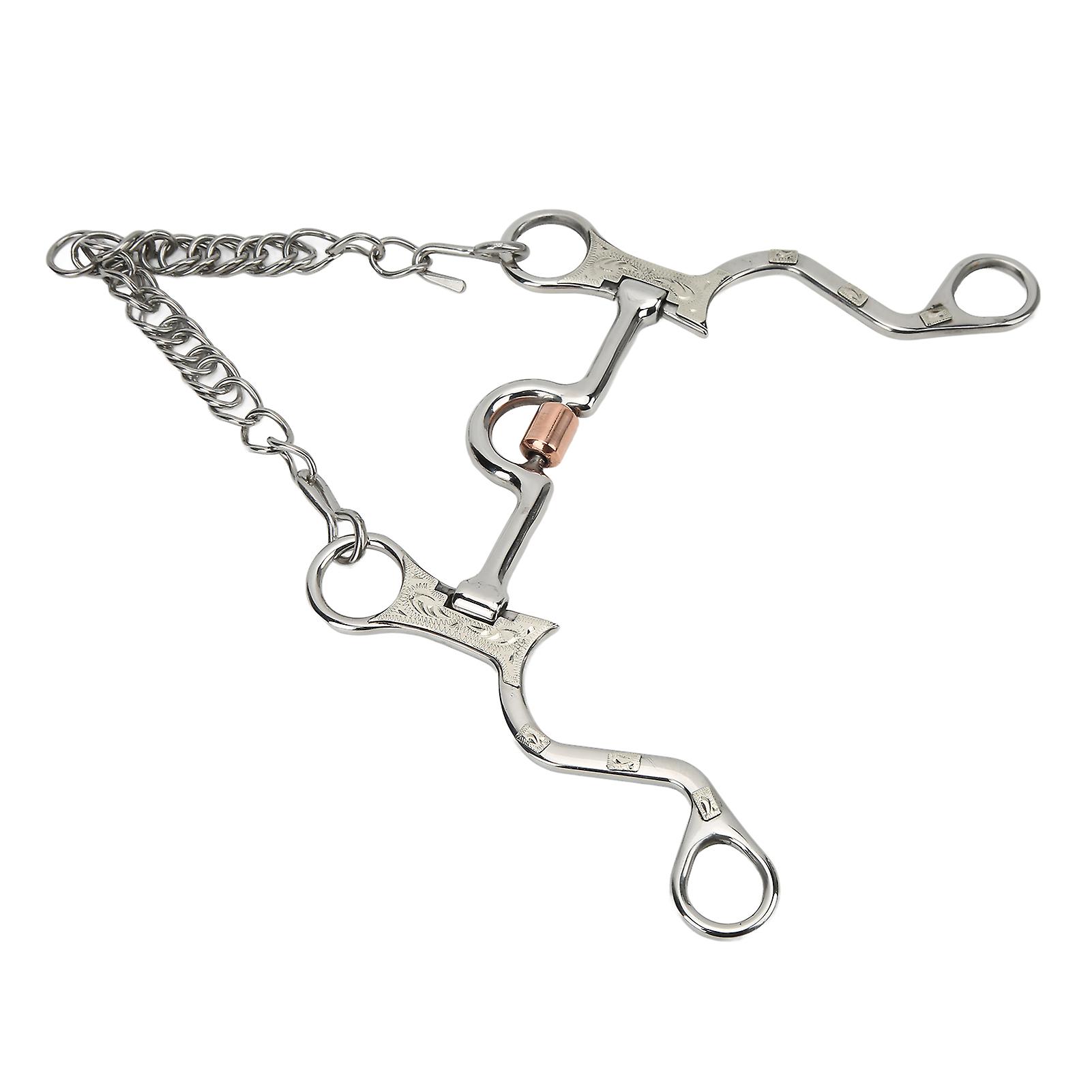 Pelham Bit Strong Fine Workmanship Stainless Steel Horse Bit For Horse Riding Equestrian Performance120mm