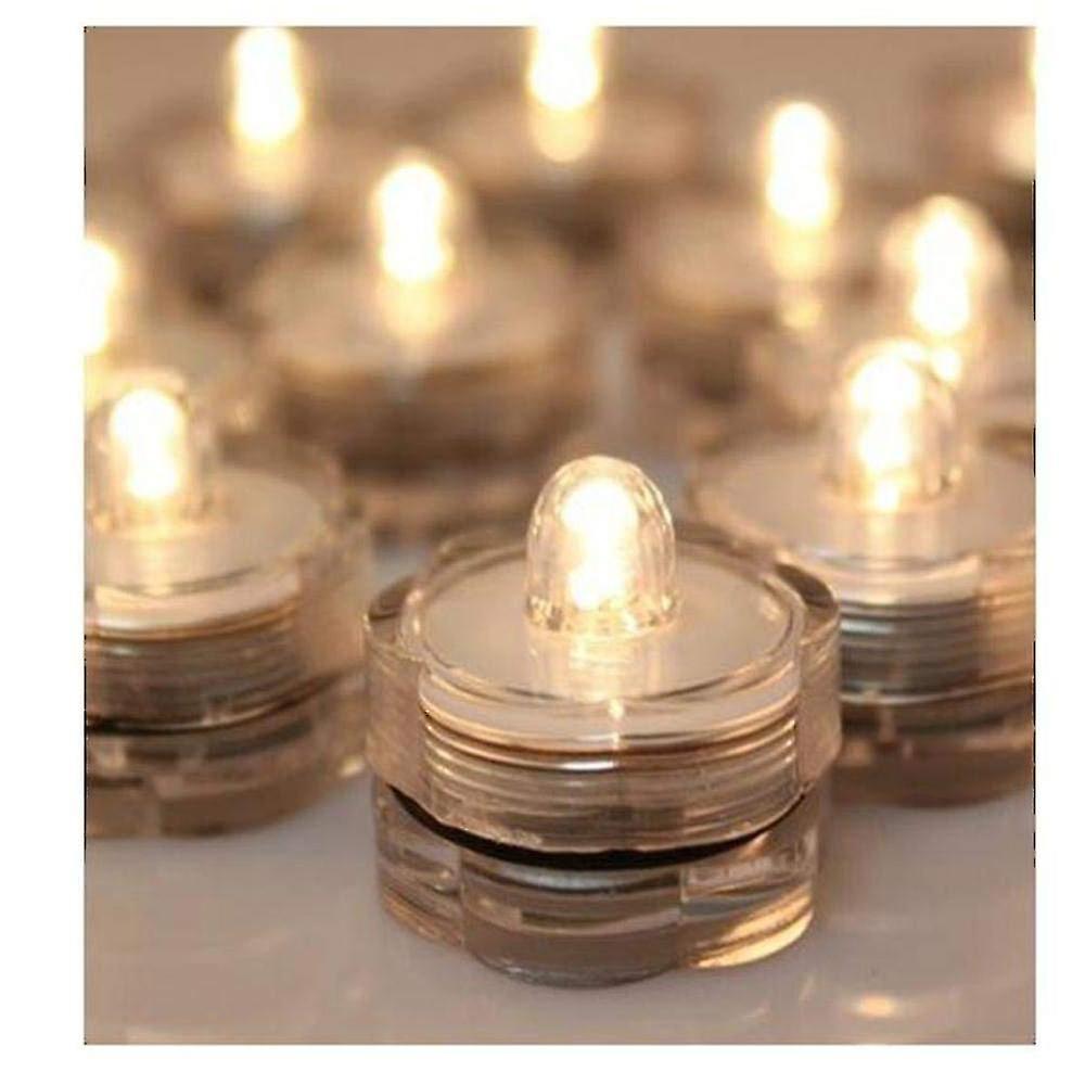 12x Led Waterproof Submersible Tealights Flameless Tealight Battery-operated Sub Lights