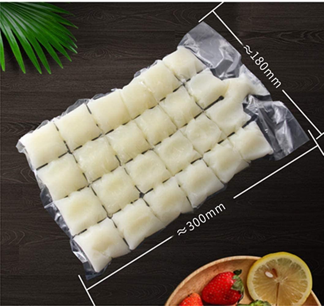 Disposable Ice Cube Bag 100 Pack (2400 Ice Cubes)ice Cube Mold Trays， Ice Cube Trays，self-seal Freezing Maker， With Silicone Funnel (white-100pcs)