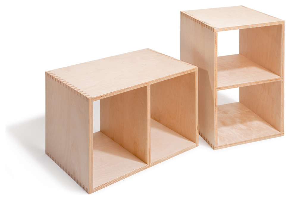 Modular Wood Shelving Cubes  Stackable B Boxes by  Offi   Contemporary   Bookcases   by Plush Pod Decor  Houzz