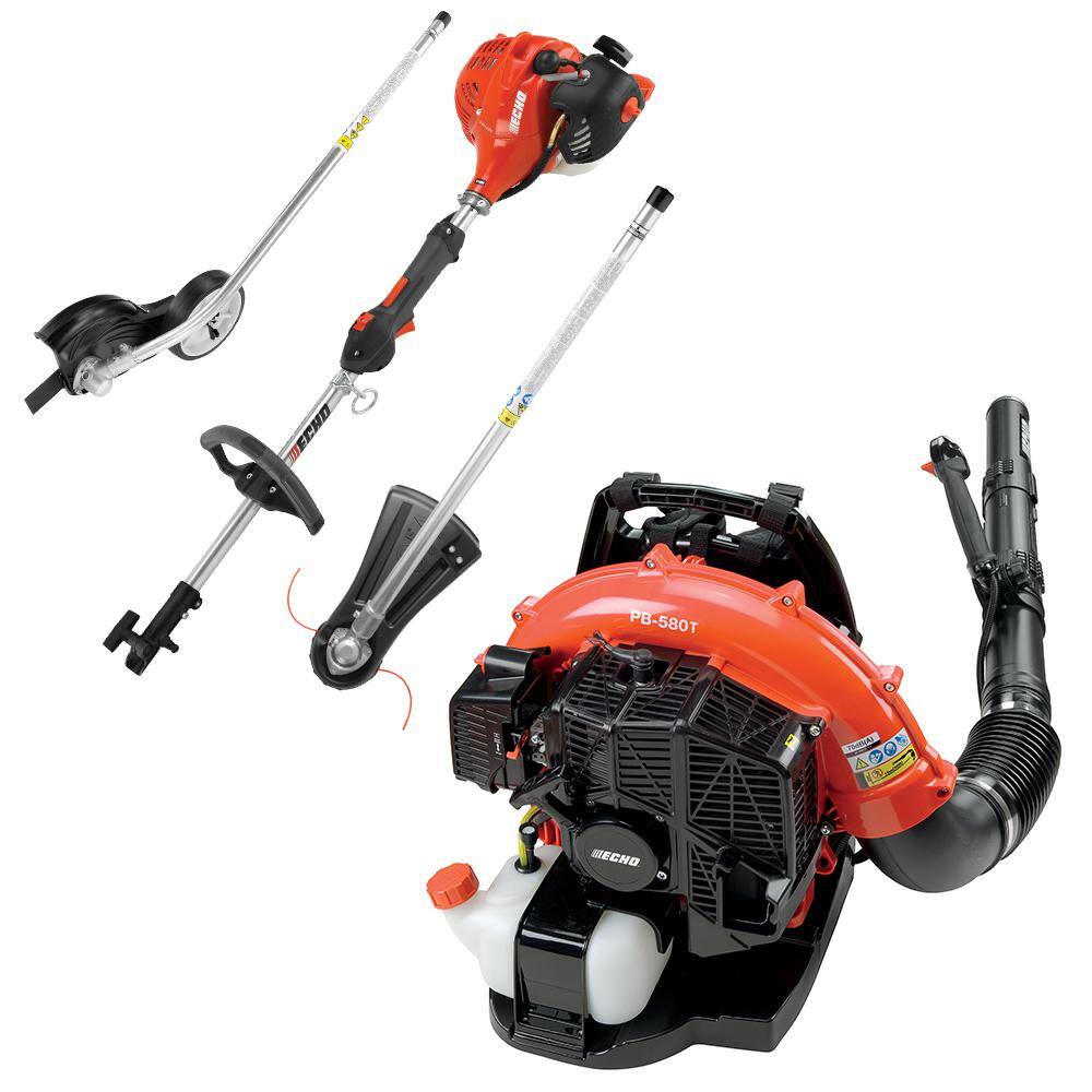 ECHO 21.2 cc 2-Stroke Gas PAS Straight Shaft TrimmerEdger and 58.2 CC 2-Cycle Backpack Leaf Blower Combo Kit (3-Tool) V-AAFBAF