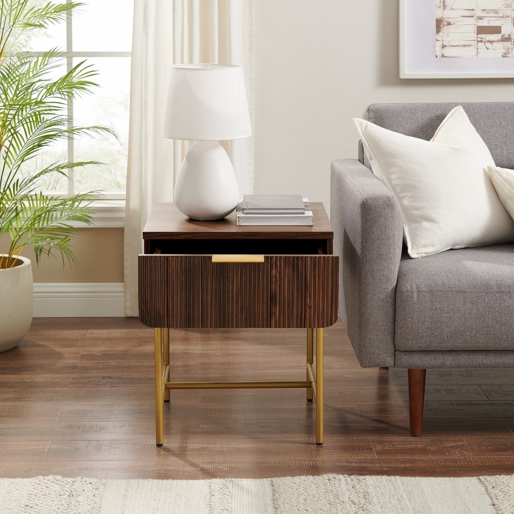 Middlebrook Designs Minimal Fluted Door Side Table