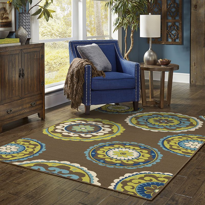 StyleHaven Cayman Medallion Indoor Outdoor Rug