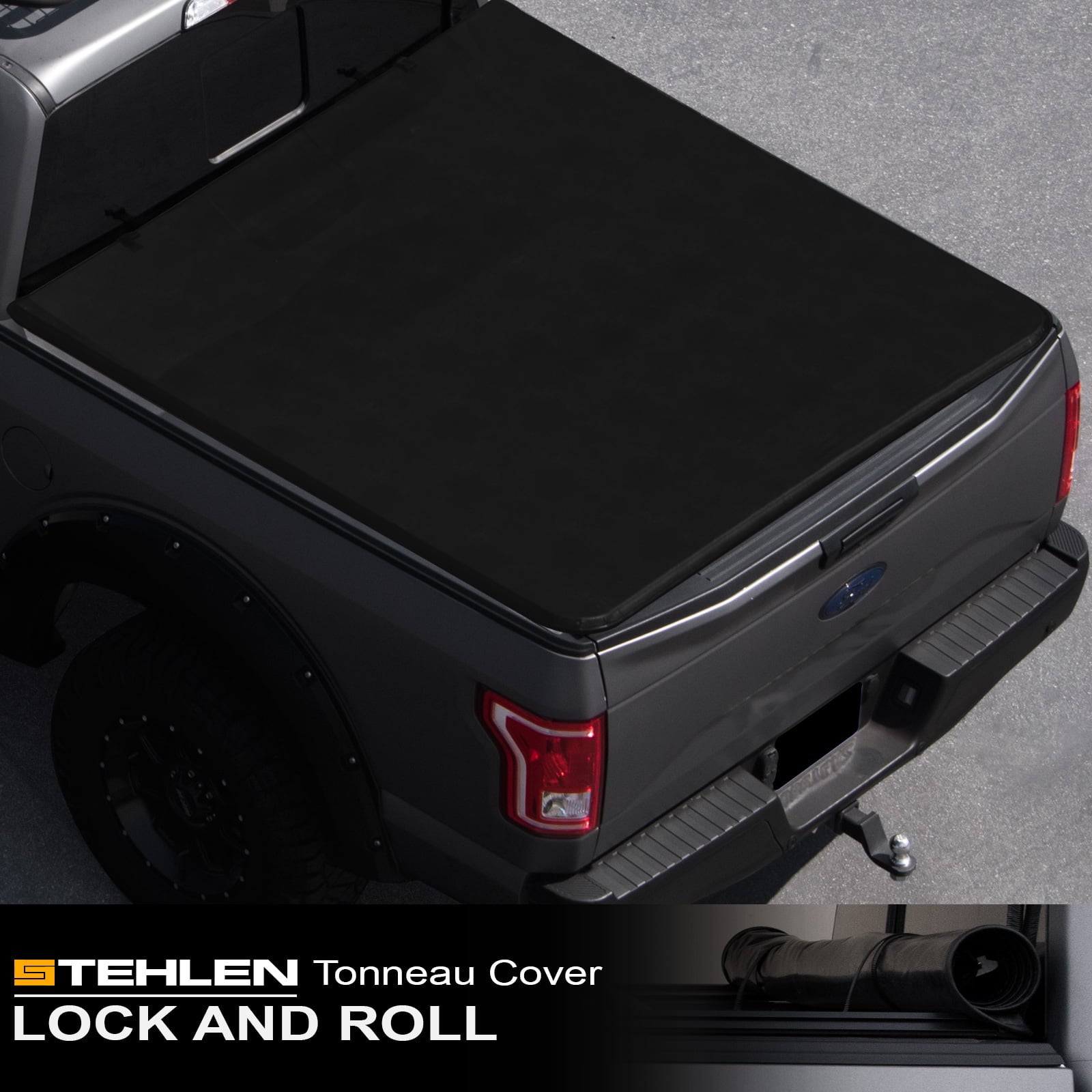 Stehlen 733469493303 Lock And Roll Up Tonneau Cover - Black For Nissan Titan / XD 2016-2022 6.5 Ft ( 78