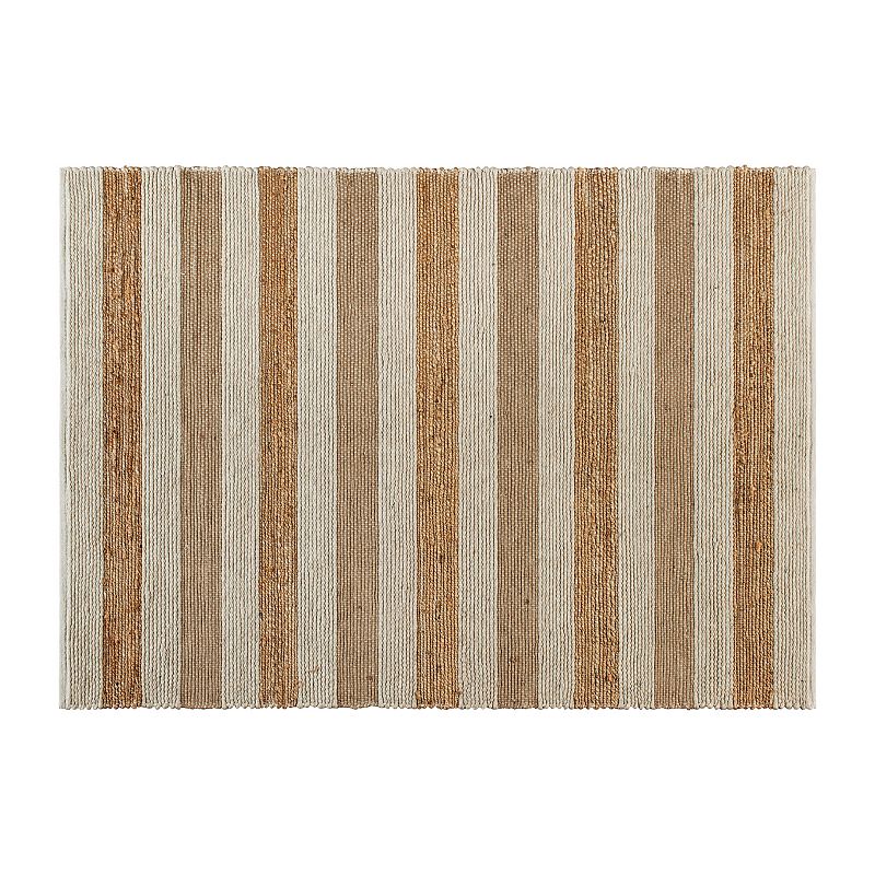 Merrick Lane 5' x 7' Indoor Handwoven Jute Blend Area Rug