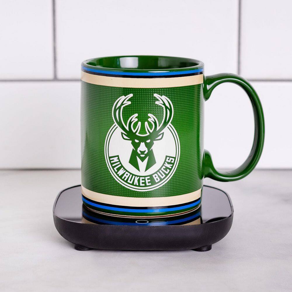 Uncanny Brands NBA MW Bucks Single-Cup Green Coffee Mug with Warmer for Your Drip Coffee Maker MW1-NBA-BUK-LG1