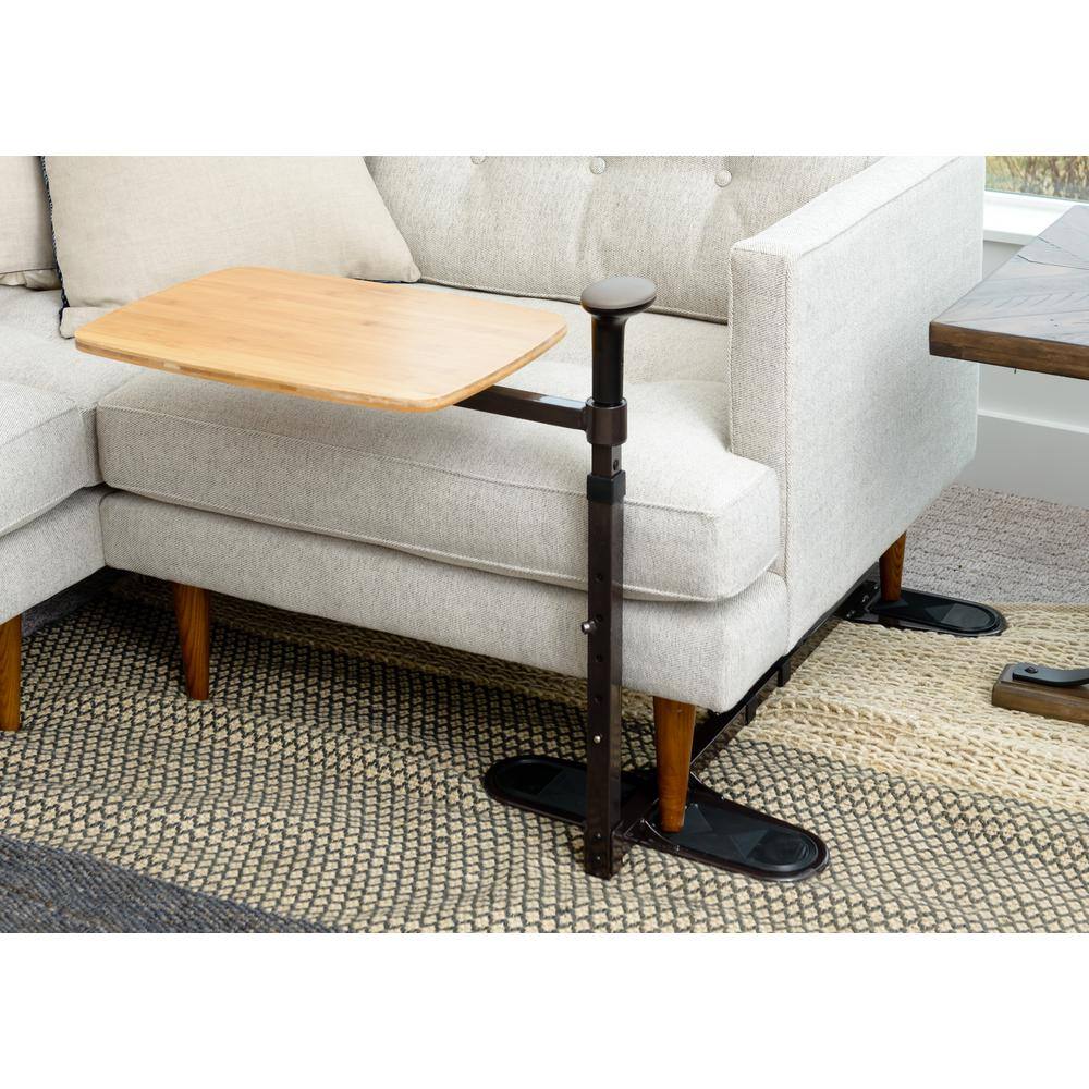 Stander Omni Tray 20 in. x 15 in. Bamboo TV Tray Table with Adjustable Support Handle 2600