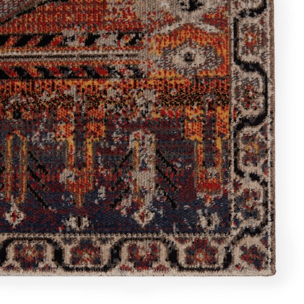 Cicero Indoor outdoor Medallion Area Rug Orange Jaipur Living