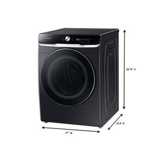  5 cu. ft. Smart High-Efficiency Front Load Washer with Smart Dial and OptiWash in Brushed Black WF50A8800AV