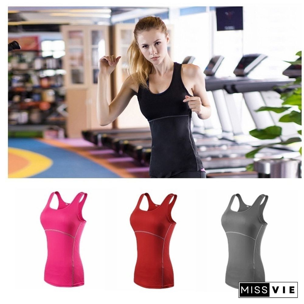 Fashion Ladies Sport Gym Clothes Fitness Yoga Tank Shirt Workout Tank Top T-shirt