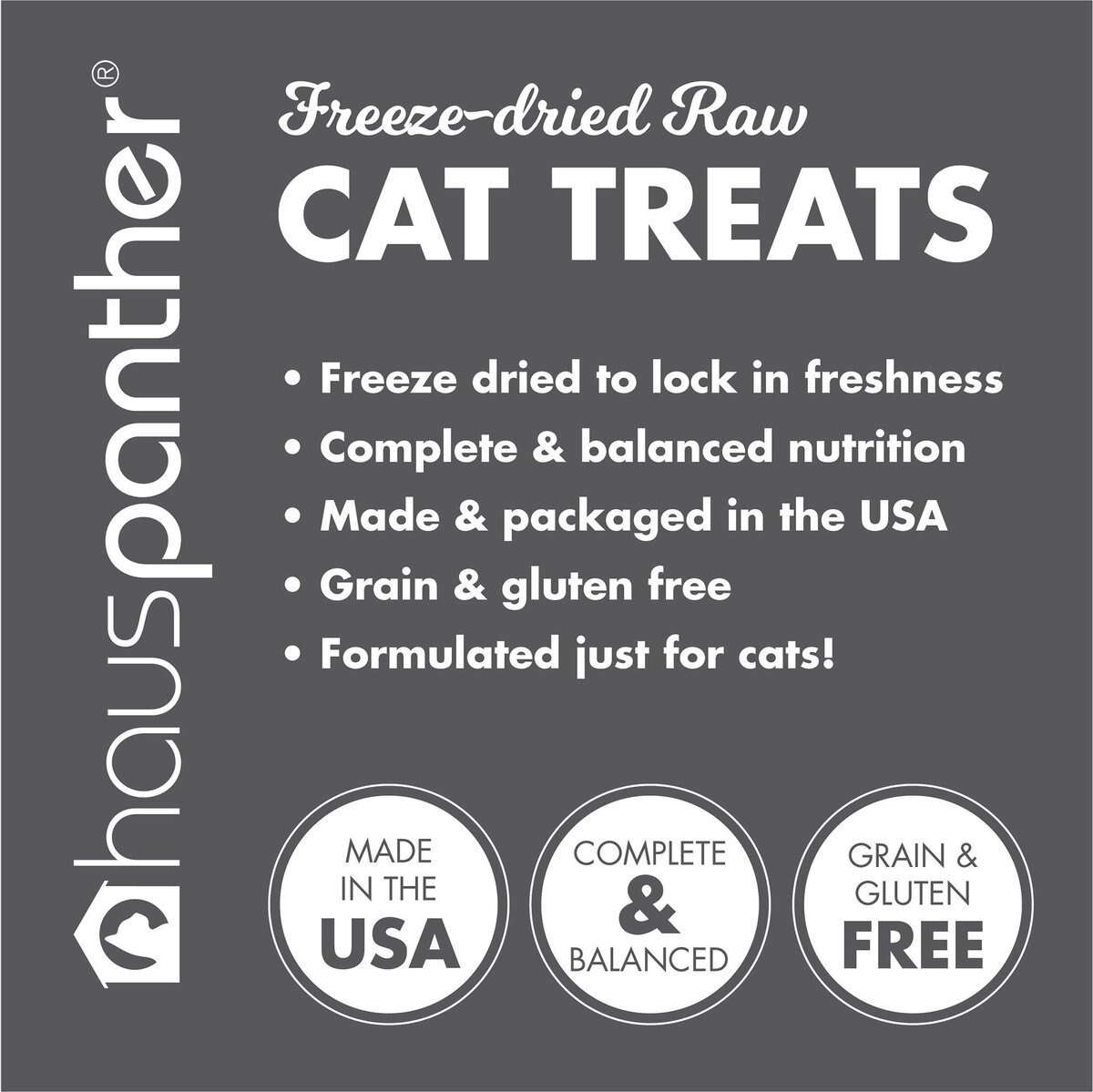 Hauspanther Beef Bites Nuggets Freeze-Dried Raw Cat Treats， 1.5-oz bag