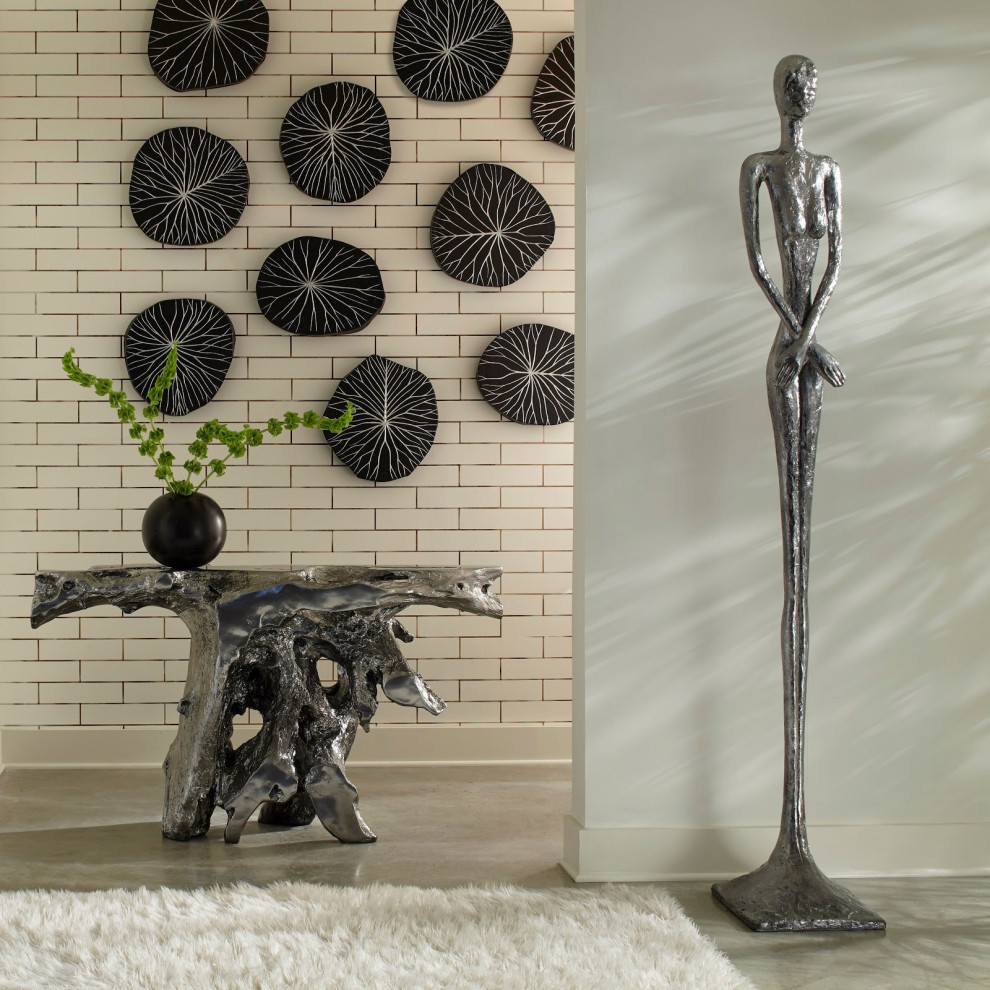 Brivo Freeform Console Table  Liquid Silver   Contemporary   Console Tables   by HedgeApple  Houzz