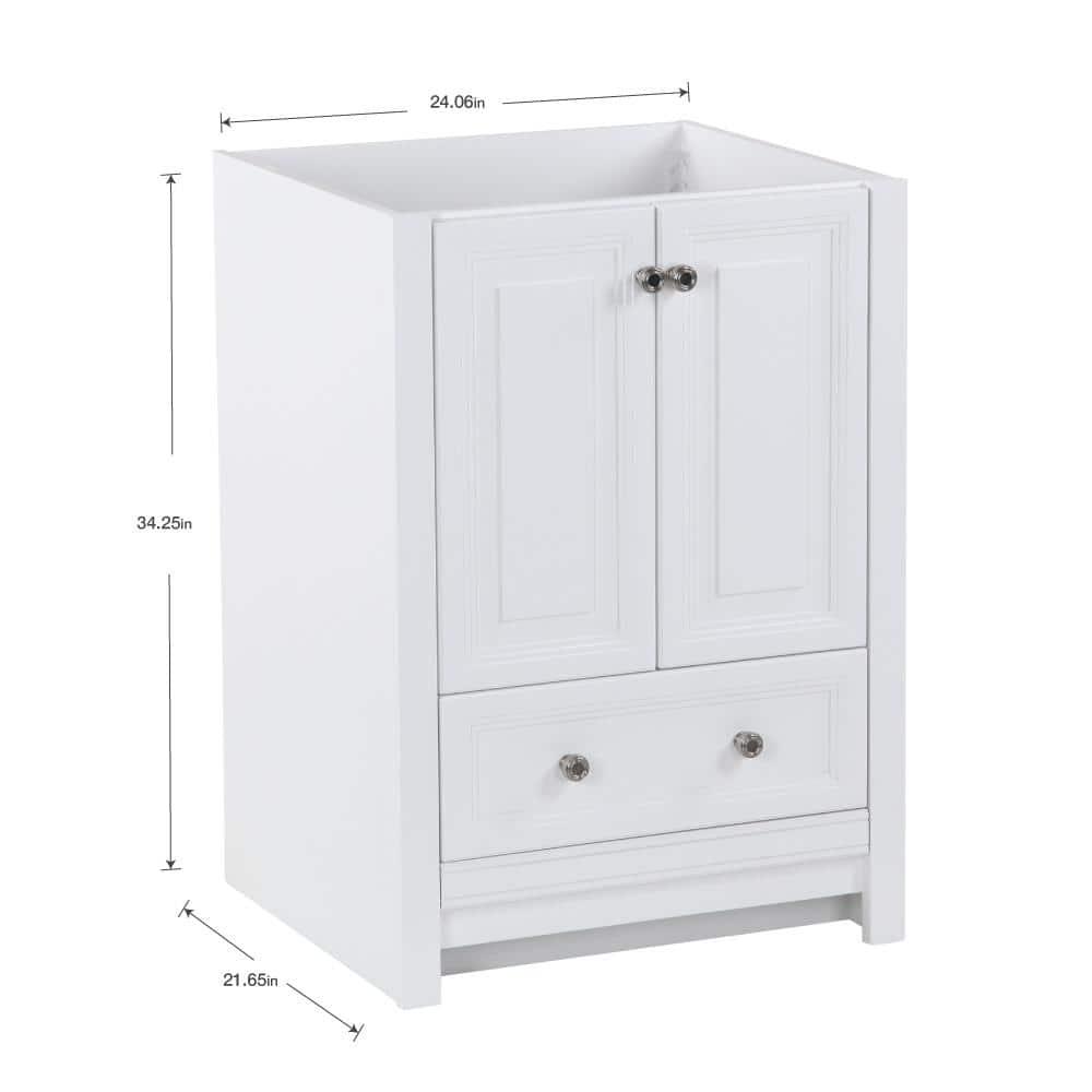 Home Decorators Collection Brinkhill 24 in W x 22 in D x 34 in H Bath Vanity Cabinet Only in White