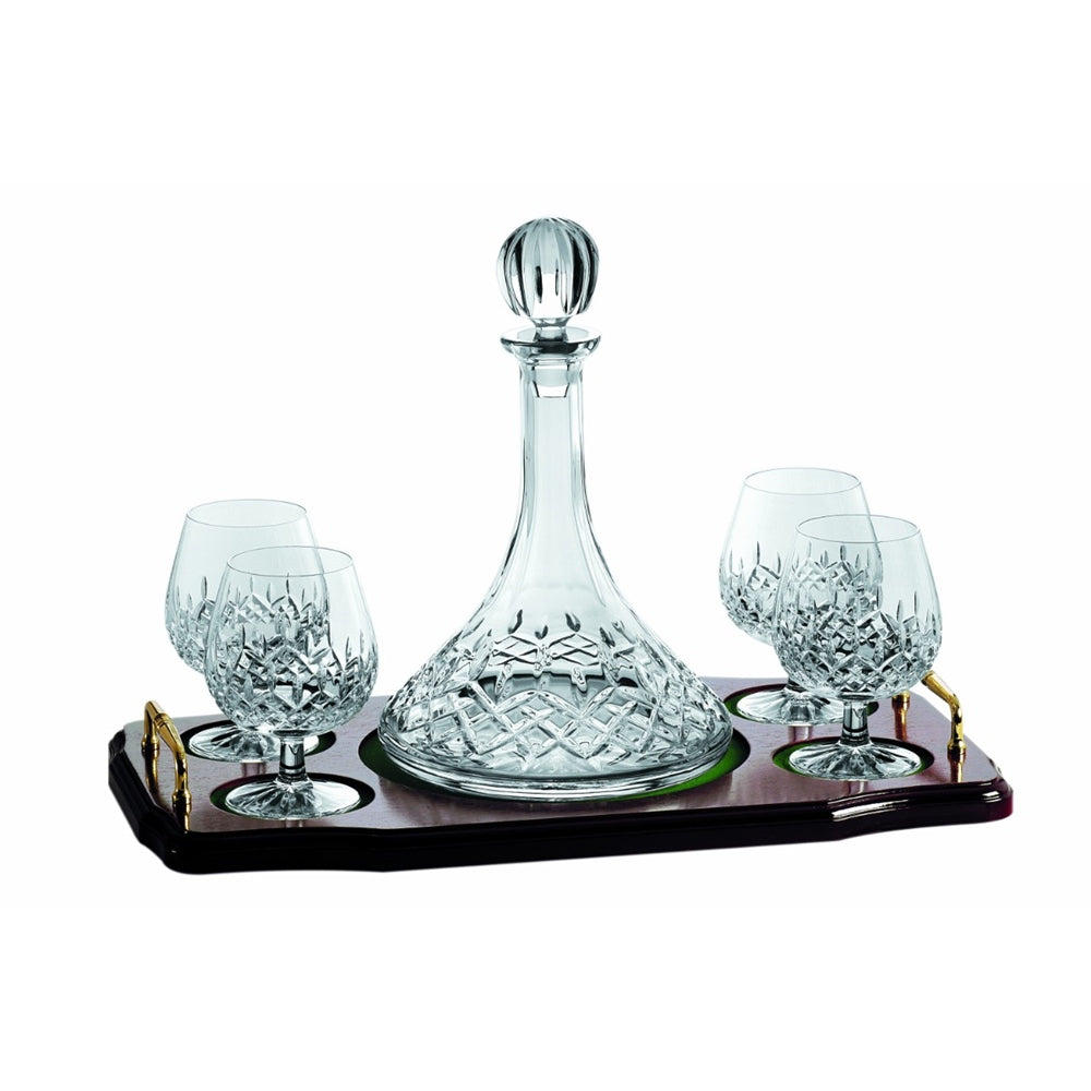 Galway Crystal Longford Miniature Brandy Decanter Set