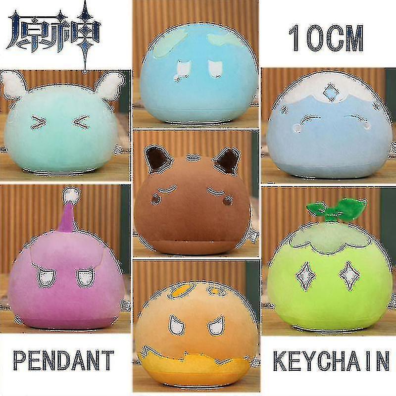 10cm Pendant Genshin Impact  E Plush  Embroidery Round Ball Plush Doll Kawaii Stuffed Plush Gift For