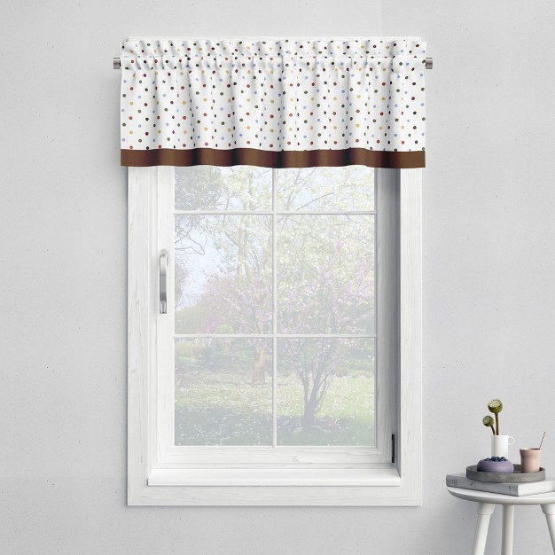 Bacati Pin Dots Multicolor Window Valance