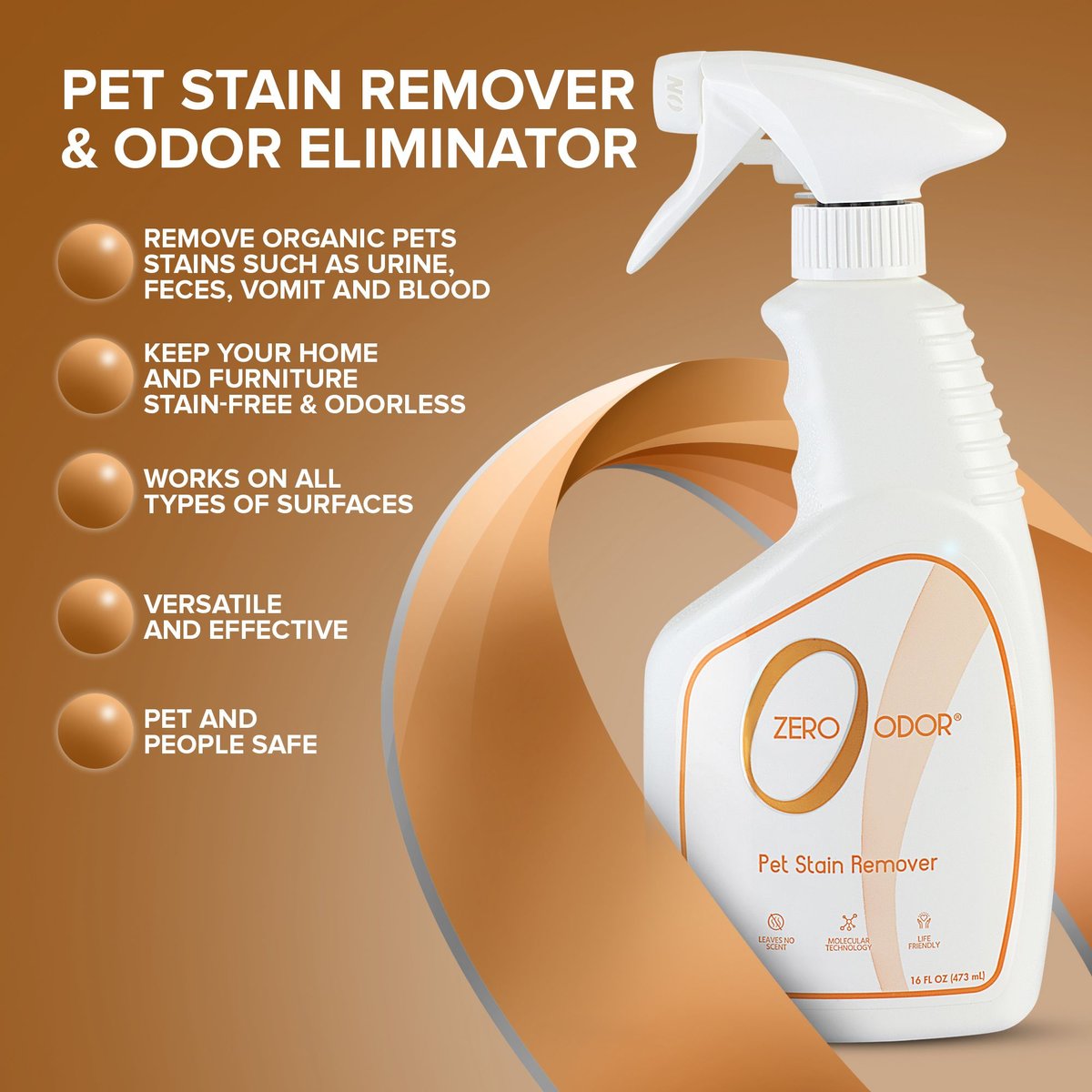 Zero Odor Pet Stain Remover Spray