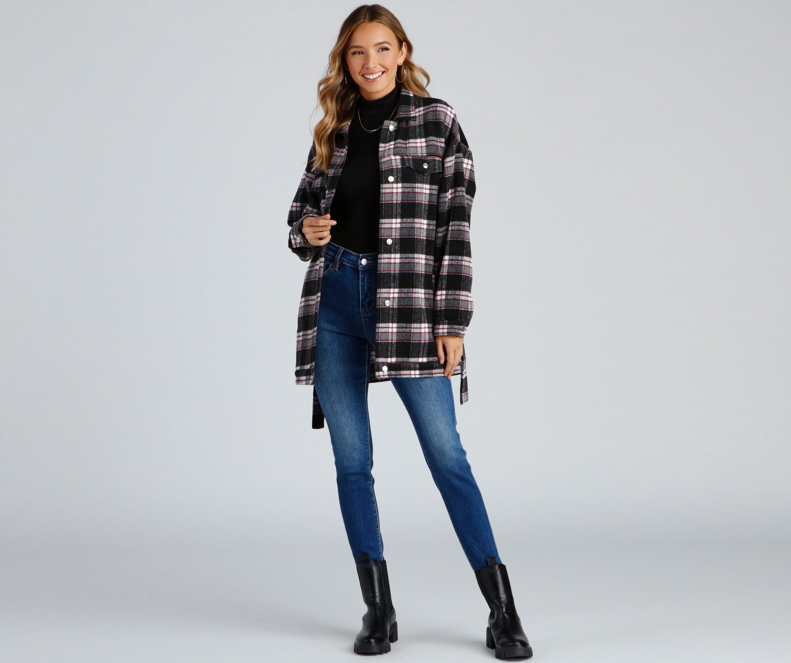 The One Belted Flannel Shacket