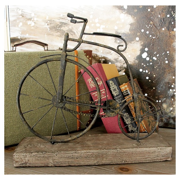 Vintage Reflections Rustic Iron And Wood Penny farthing Model Bicycle 14 quot Olivia amp May