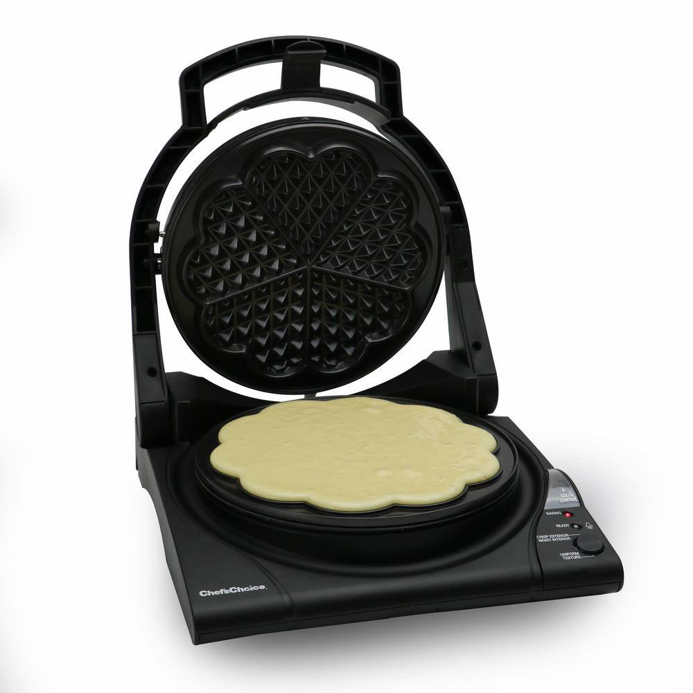 Chef'sChoice 1100-Watt Single Waffle Black Belgian Waffle Maker 8400000