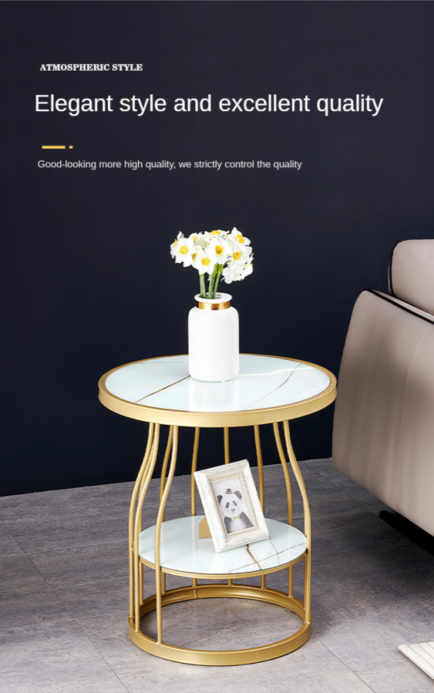 Luxury Tempered Glass Small Side Table with Iron Legs   Contemporary   Side Tables And End Tables   by Miron Demid LLC  Houzz