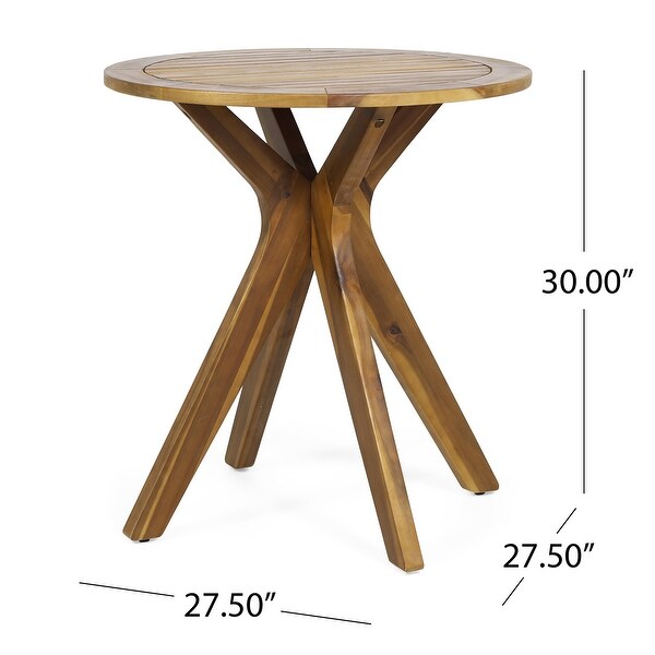 Stamford Outdoor Bistro Table with X Legs by Christopher Knight Home