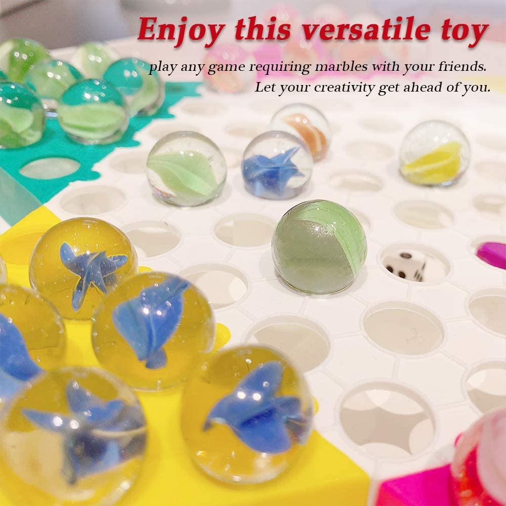 PinkSheep 200Pcs Bulk Assorted Colors Cat Eyes Glass Marbles for Aquarium Decor Games Party Vase