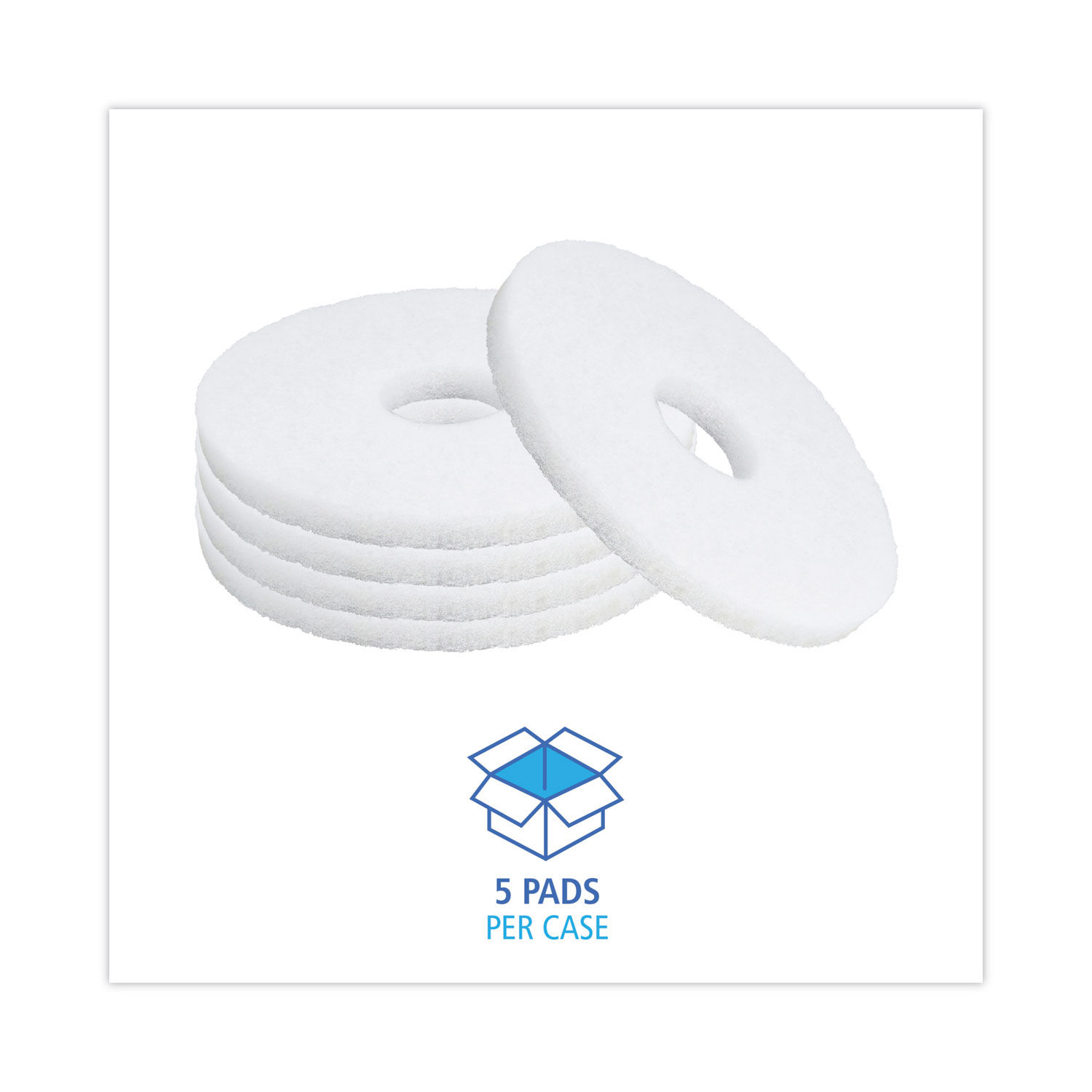 Polishing Floor Pads by Boardwalkandreg; BWK4012WHI