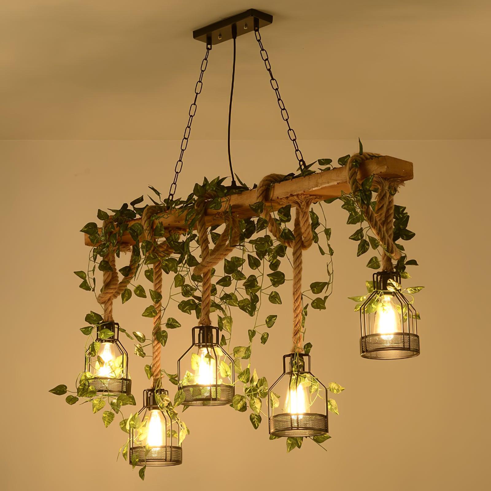 Rustic Wooden Chandelier