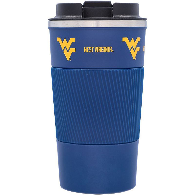 West Virginia Mountaineers 18oz Coffee Tumbler with Silicone Grip