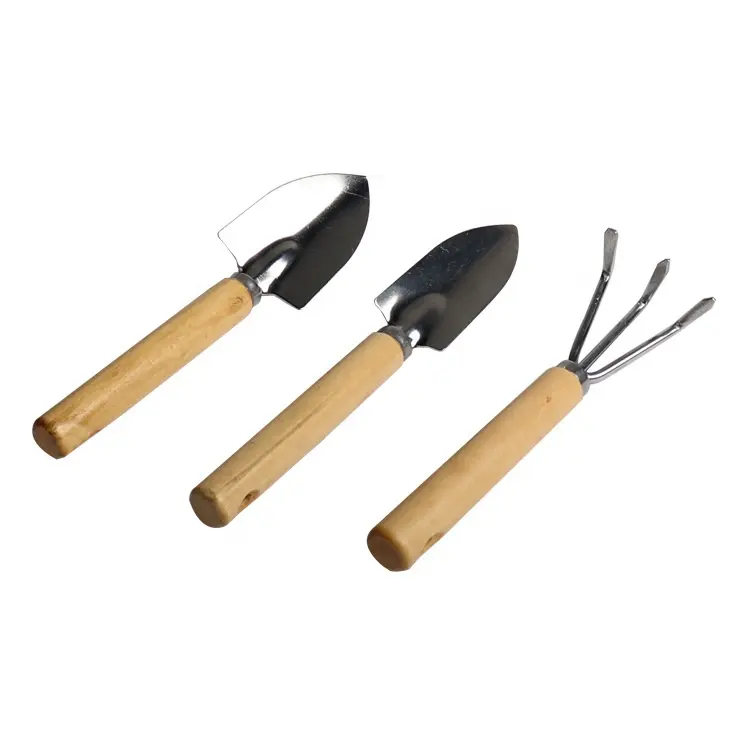 Stainless Steel Mini Shovel Gardening Tools Planting Flowers Wood Handle Gardening Tools Hand Digging Tools Set