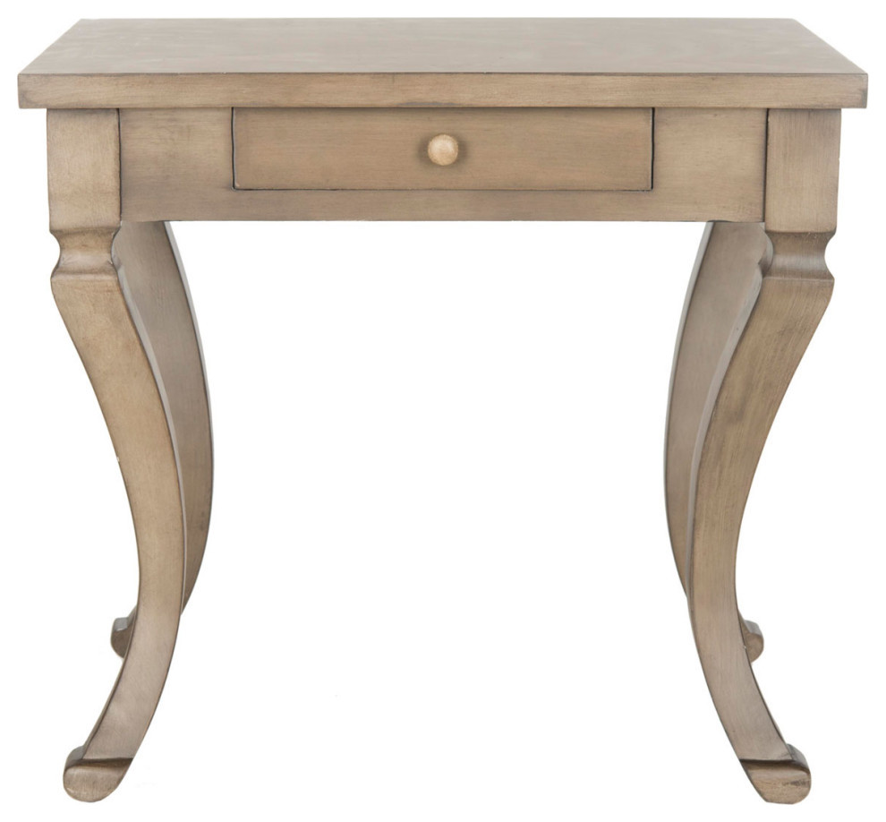 Wrigley One Drawer Storage Side Table Saddle Brown   Modern   Side Tables And End Tables   by Virgil Stanis Design  Houzz