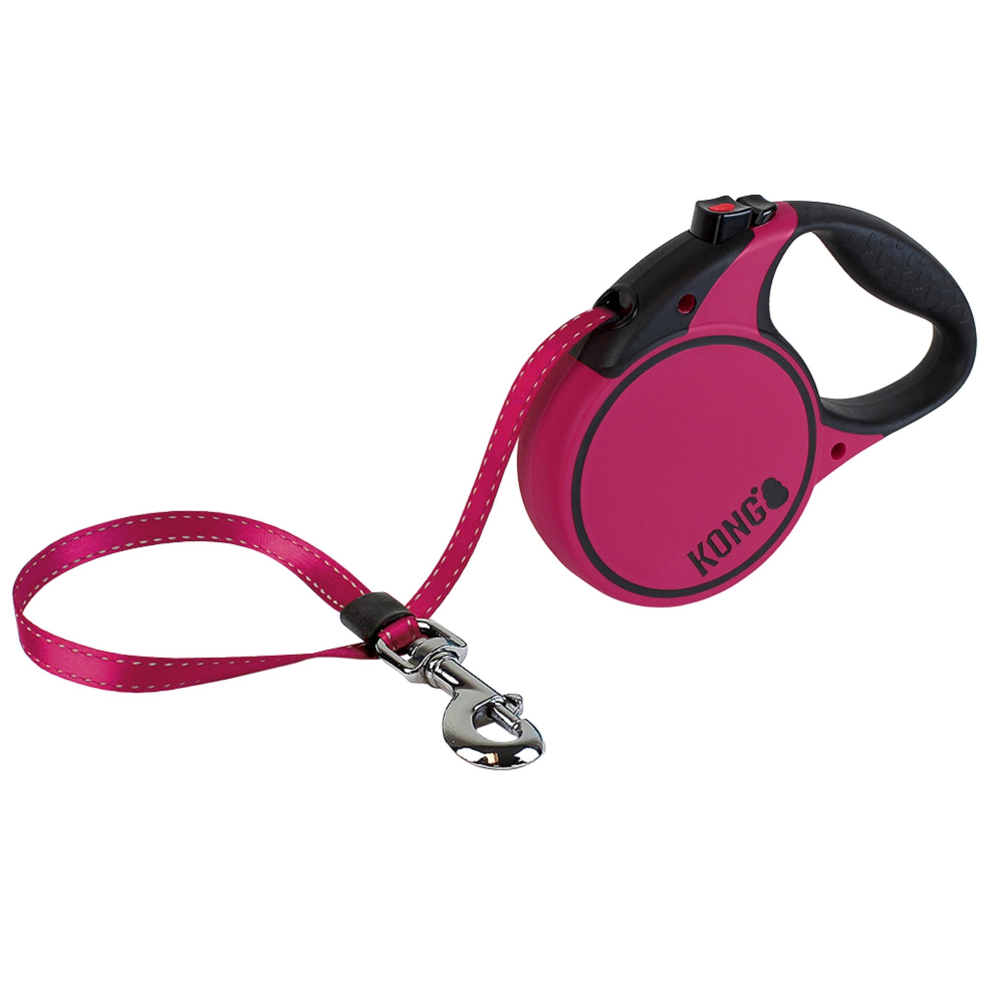 KONG Fuchsia Terrain Retractable Dog Leash for Dogs Up To 110 lbs.， 16 ft.