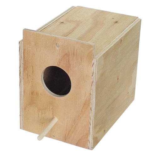 YML WNB3 Assembled Wooden Nest Box for Outside Mount with Dowel， Large