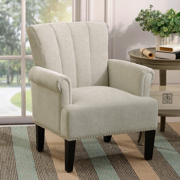 Accent Rivet Tufted Polyester Armchair