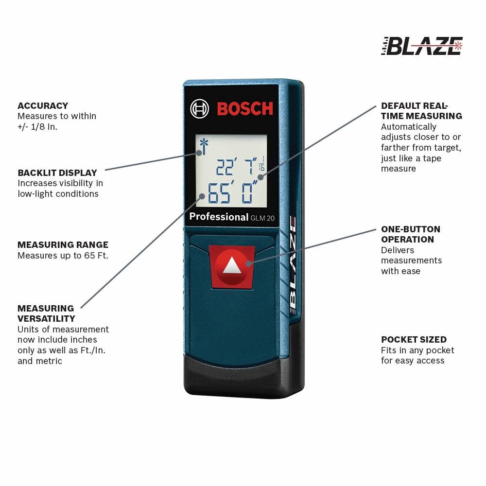 Bosch 65 Ft. Laser Measure GLM 20 from Bosch