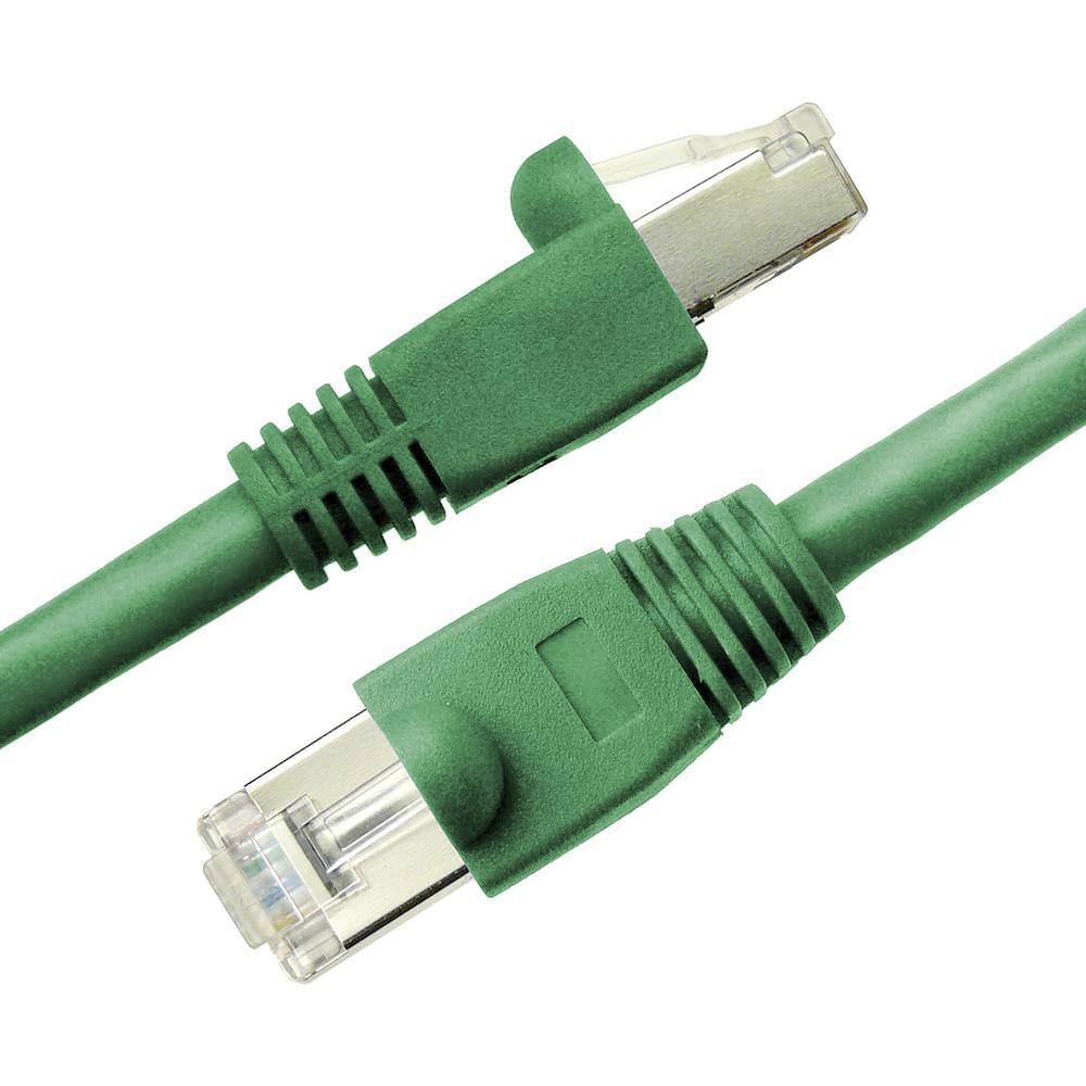 NTW 1 ft. Cat6a Snagless Shielded (STP) Network Patch Cable Green 345-S6A-001GN