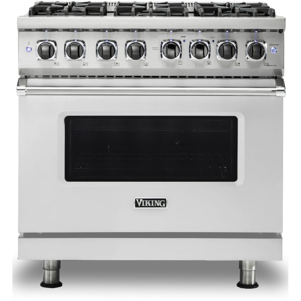 Viking 36-inch Freestanding Dual-Fuel Range with Vari-Speed Dual Flow Convection CVDR536-6BSS