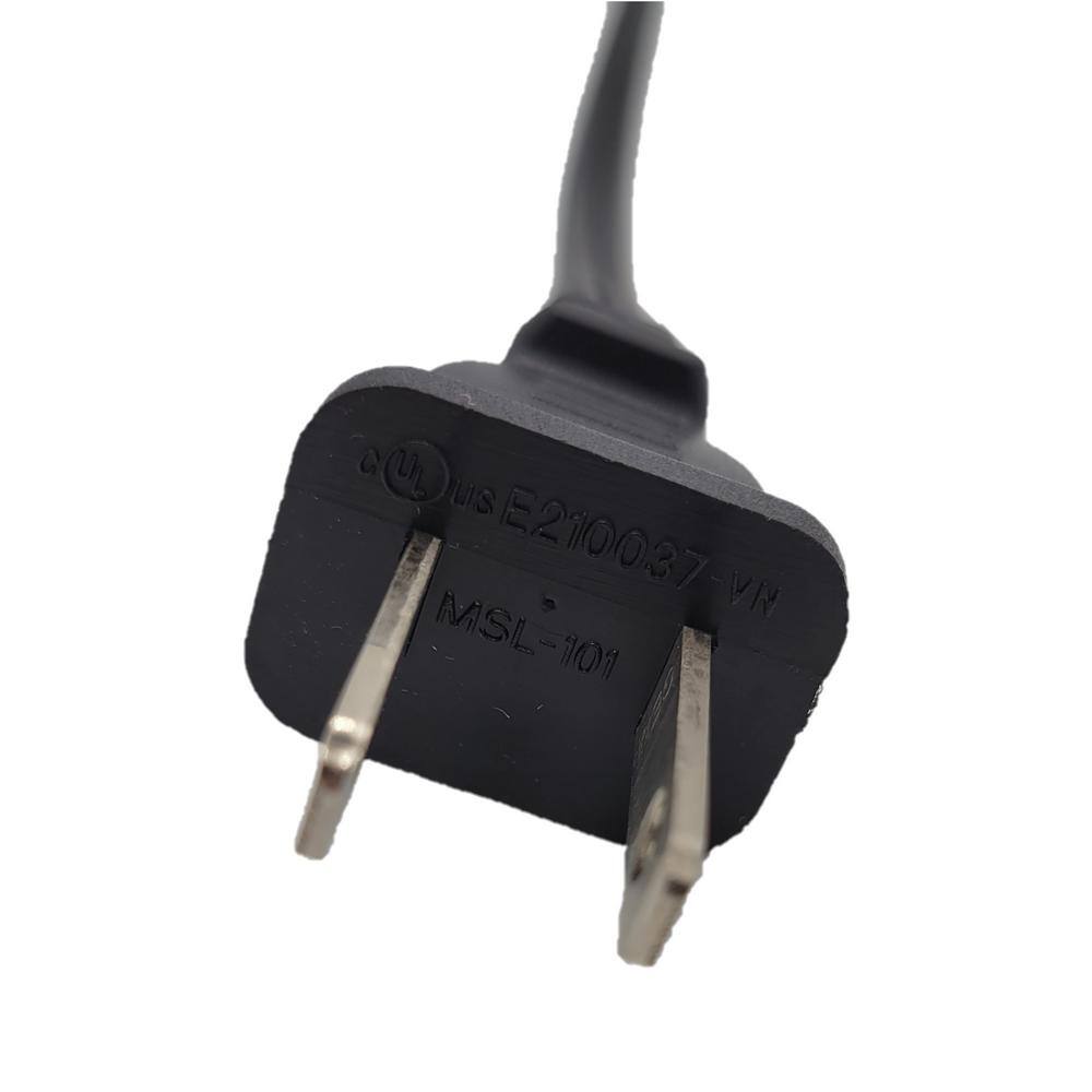 Micro Connectors Inc 10 ft. 18AWG 2-Prong Notebook AC Power Cord (NEMA 1-15P To C7) (2-Pack) M05-125-10-2P