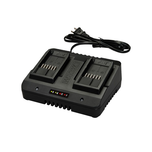 Worx Wa3770 Power Share 20v amp 18v Li ion Dual Port Battery Quick Charger