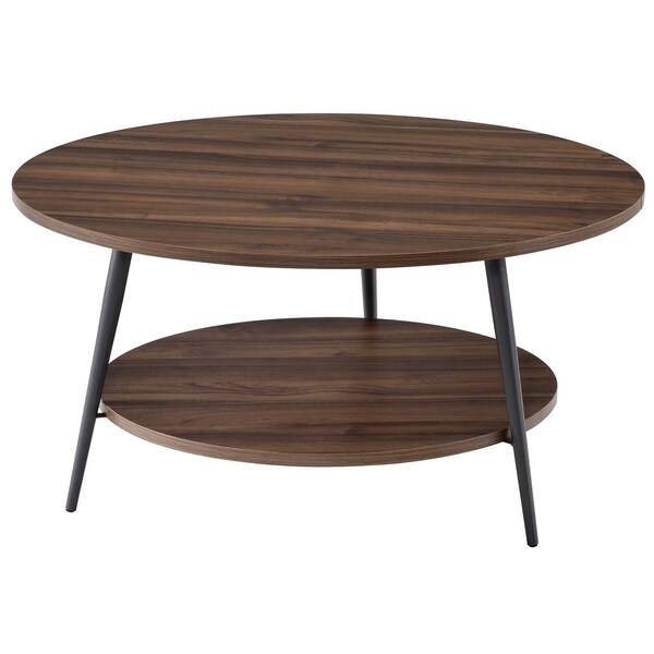 Carson Carrington Batkroken Round 2-tier Coffee Table