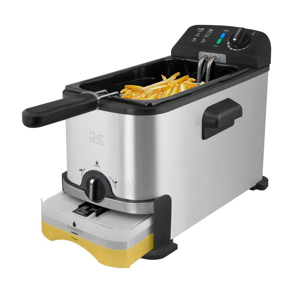 KALORIK 3.2 qt. Stainless Steel Filtration Deep Fryer FT 43721 BK