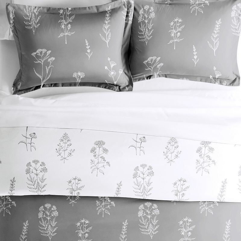 Urban Loft's Garden Farmhouse Patterns Duvet Cover Bed Set with Shams