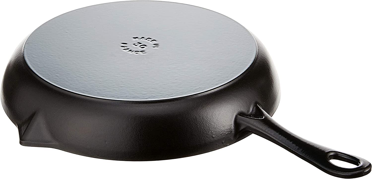 Staub 1223025 Cast Iron 12-inch Fry Pan - Matte Black， Made in France