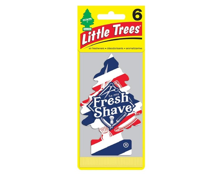 Little Trees® Air Freshener Fresh Shave， 6 Pack - U6P-67068