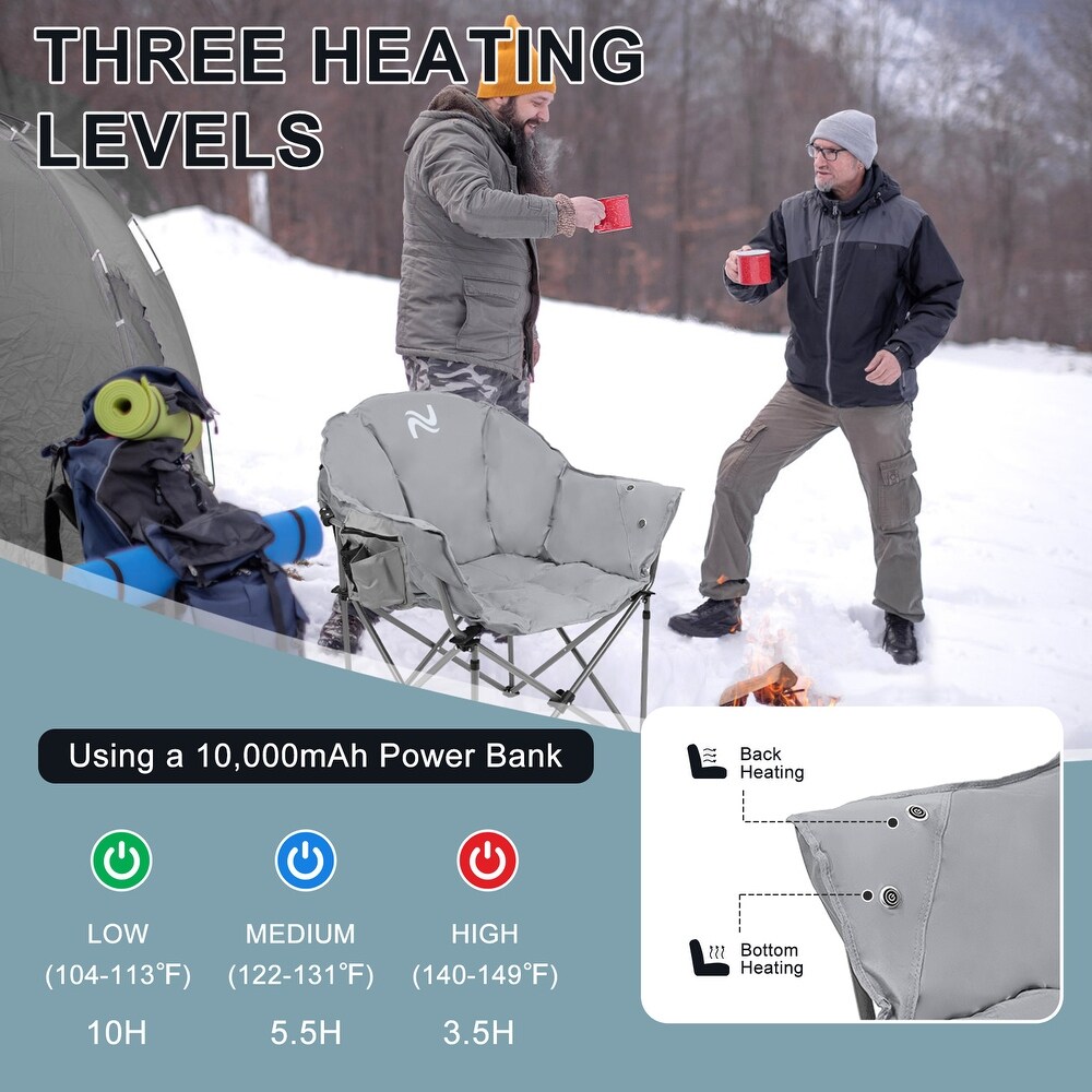 Heated Camping Chair with 3 Heat Levels  Portable Folding Heated Chair   39.40\