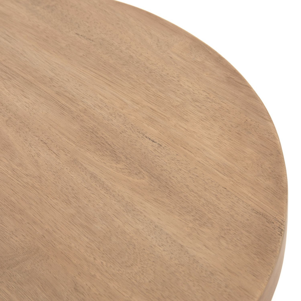 Mesa Light Brushed Round Coffee Table   Transitional   Coffee Tables   by Zin Home  Houzz