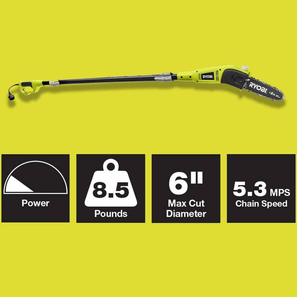 RYOBI 16 in 13 Amp Electric Chainsaw and 6 Amp Pole Saw