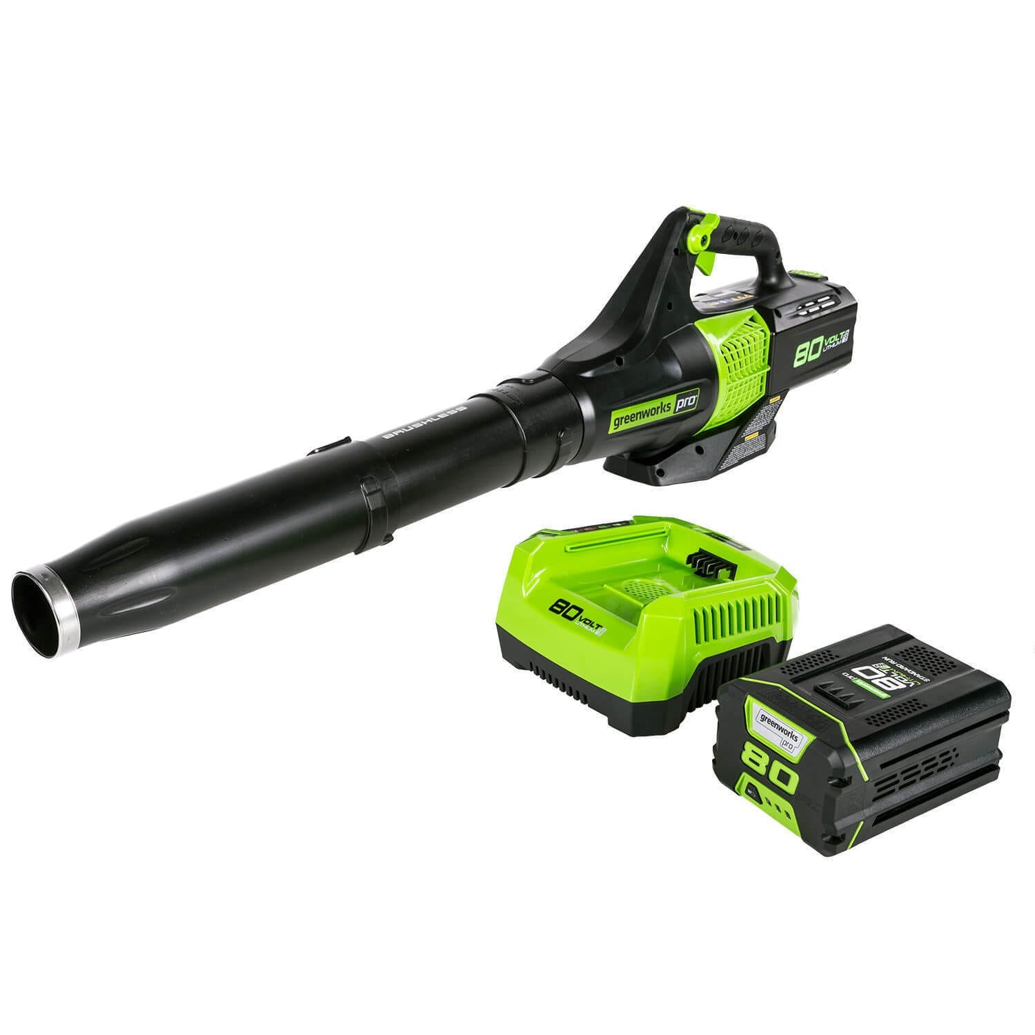 80V Cordless 580 CFM Brushless Leaf Blower | Greenworks Pro