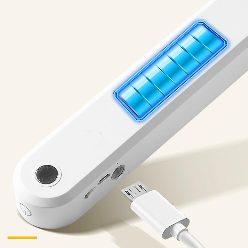 Dorm Reading Light USB LED Eyes Protection Touch Switch Cabinet Closet Rechargeable Night Light White 26cm/10.24in